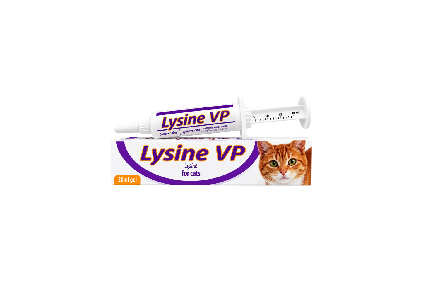 VetPlanet Lysine VP Gel L-lizino gelis katėms ir kačiukams, 20 ml