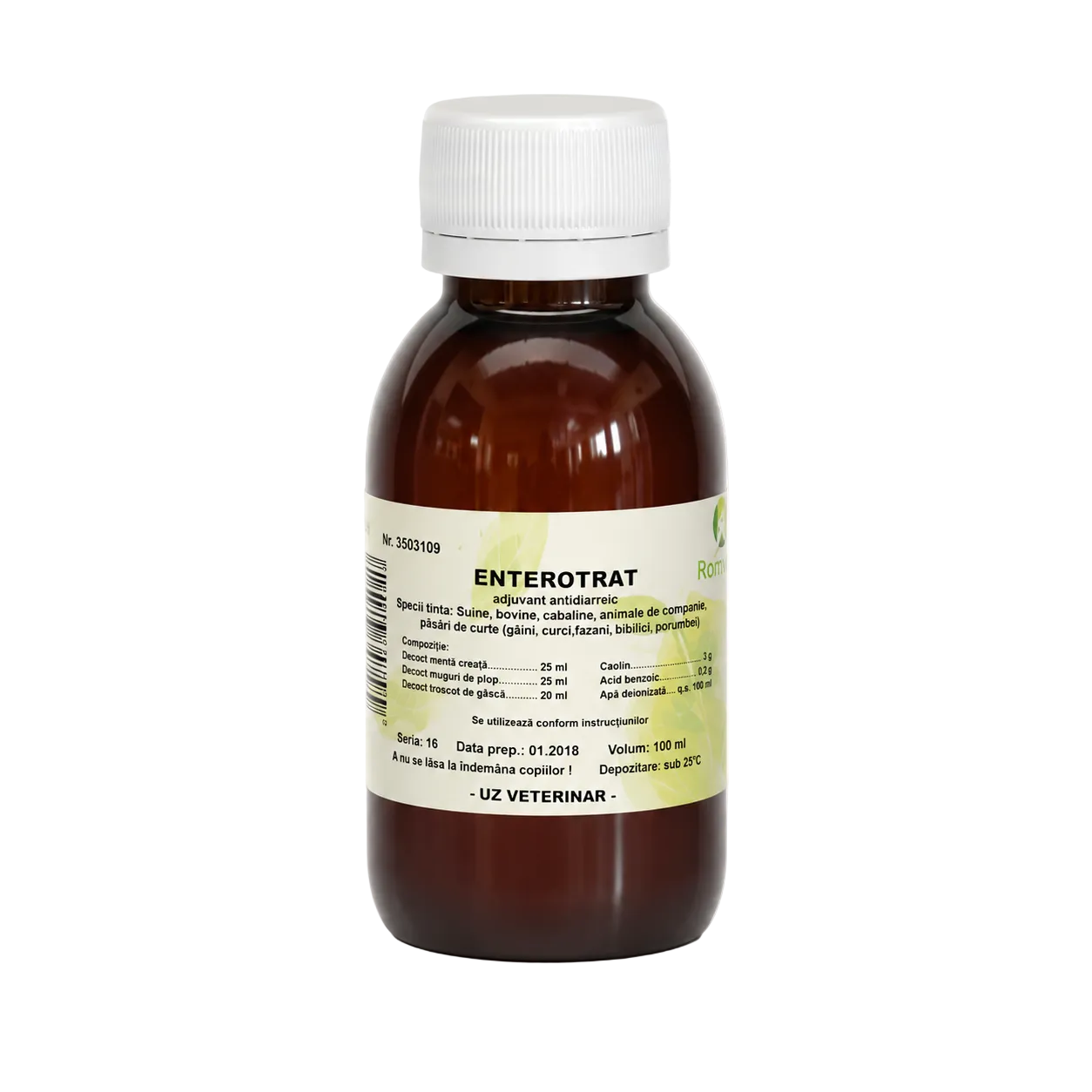 Enterotrat – papildas nuo viduriavimo šunims ir katėms, 100 ml