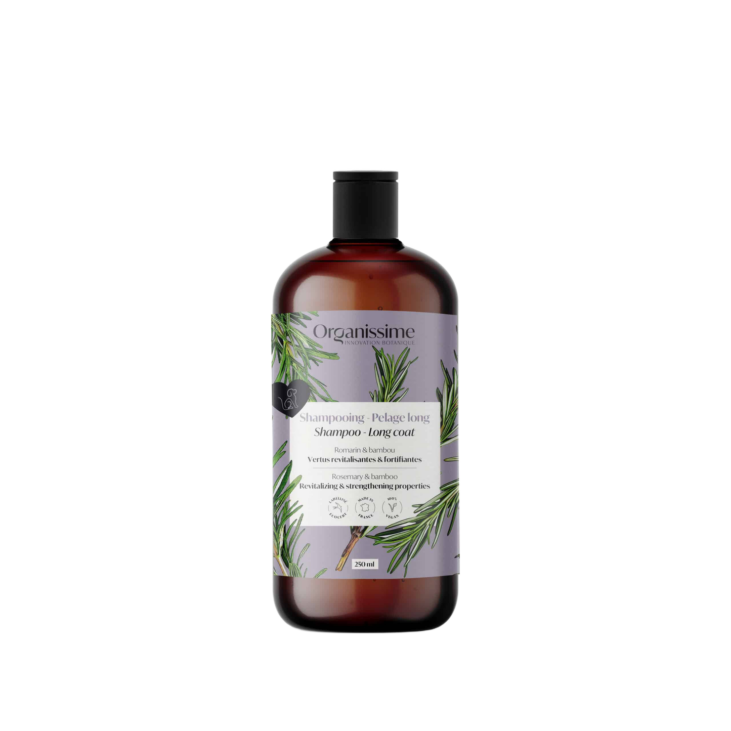 Šampūnas ilgam kailiui ORGANISSIME EcoCert Bio ,,Long Coat", 250 ml